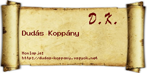 Dudás Koppány névjegykártya