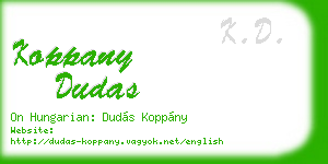 koppany dudas business card